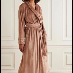 COPY - SKIMS Pink Velvet Robe Wrap Style